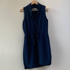 Flattering navy dress! From plenty